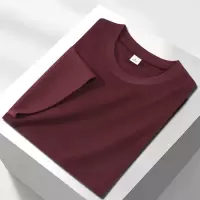 夏季新款纯色凉感丝光棉短袖T恤男女情侣美式简约宽松圆领半袖潮