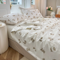 夏季田园小碎花全棉夏凉被四件套纯棉薄被子夏被可机洗双人空调被