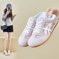 ins韩版半托德训小白鞋女2025夏季网面透气新款学生休闲鞋