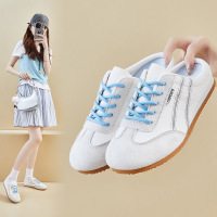 ins韩版半托德训小白鞋女2025夏季网面透气新款学生休闲鞋