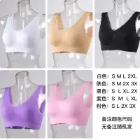 3件装无缝女士蕾丝瑜伽运动文胸背心式无痕运动内衣舒适透气胸罩
