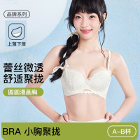 品牌同款夏季薄款蕾丝内衣女性感纯欲风小胸聚拢透气收副乳文胸罩