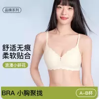 品牌同款小碎花蕾丝内衣女薄款舒适聚拢无痕贴合提拉防下垂文胸罩