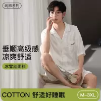 新款高级感冰丝睡衣男短袖套装夏季薄款凉感休闲可外穿男士家居服