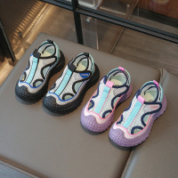 儿童轮胎底单网透气镂空运动凉鞋2025夏季男女童新配色沙滩鞋