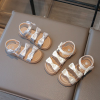 女童凉鞋2025夏季新款女宝露趾公主鞋韩版女童时尚学生防滑沙滩鞋