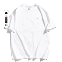 夏季国潮光猫影印花纯棉短袖T恤男女同款宽松休闲百搭痞帅ins上衣