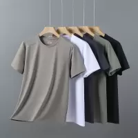 夏季新款情侣冰丝宽松透气休闲T恤男女户外圆领套头运动速干短袖