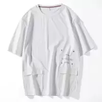 夏季新款潮牌短袖圆领T恤男加肥加大胖子大码潮流字母印花男装T恤