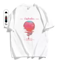 夏季新款男士短袖T恤运动休闲纯棉宽松打底衫圆领百搭印花T恤上衣