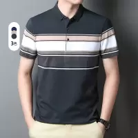 夏季新款男装翻领POLO衫薄款短袖T恤男商务修身半袖休闲外穿打底