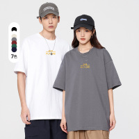 夏季新款短袖T恤情侣宽松圆领时尚百搭潮牌青少年休闲体恤打底衫