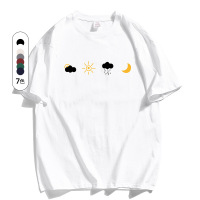 夏季新款短袖T恤男潮牌创意印花青少年圆领休闲运动痞帅潮流体恤