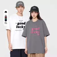 情侣潮牌短袖T恤男纯棉宽松印花T恤休闲港风时尚体恤圆领ins潮流