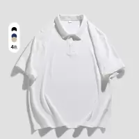 男士夏季新款大码T恤宽松翻领半袖加肥加大休闲商务短袖Polo衫潮