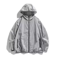 夏透气轻薄情侣户外连帽皮肤衣男薄款宽松防晒服情侣网红同款外套