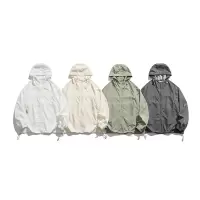 山系户外防晒衣UPF50+男士夏季连帽防晒服外套宽松潮牌运动轻薄男