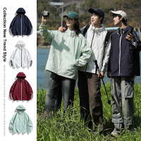 情侣山系户外夏季UPF50+防晒衣男女同款透气宽松连帽皮肤衣男外套