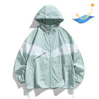 户外男装拼色防晒衣外套男女同款日系港风夏季新款透气休闲防晒服