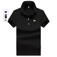 男装夏季新款男士短袖T恤刺绣百搭商务翻领休闲polo衫青年男夏装