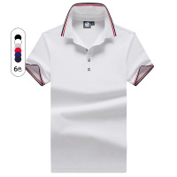 男装夏季新款短袖T恤男士翻领宽松休闲纯色男半袖polo衫T恤