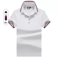 男装夏季新款短袖T恤男士翻领宽松休闲纯色男半袖polo衫T恤