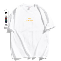 男装潮牌短袖T恤男新款夏季纯棉宽松情侣休闲圆领半袖百搭印花T恤