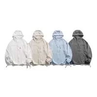 男装轻薄防晒衣UPF50+男士户外情侣休闲宽松皮肤衣防晒服连帽外套