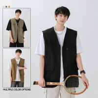 男装韩版工装马甲男士夏季新款户外摄影钓鱼马夹休闲坎肩外套男