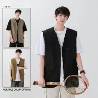 男装韩版工装马甲男士夏季新款户外摄影钓鱼马夹休闲坎肩外套男