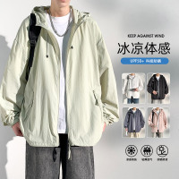 山系户外时尚防晒衣男女透气防紫外线连帽外套轻薄休闲宽松皮肤衣