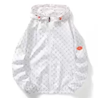 户外纯色透气轻薄防晒服连帽皮肤衣防紫外线外套男装宽松大码衣服