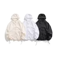 超薄冰丝防晒衣upf50+男士户外防水连帽透气外套情侣防晒服宽松男