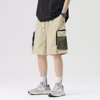 夏季薄款纯色短裤休闲男士短裤百搭日常抽绳宽松五分裤运动潮牌裤