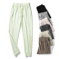 男装夏季新款冰丝情侣休闲运动裤速干百搭长裤束脚裤时尚多色可选