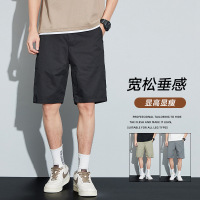 短裤男夏季新款休闲短裤男士百搭直筒休闲纯色商务运动五分裤子男