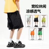 男装新款五分裤多巴胺时尚潮牌短裤男多口袋工装男士户外运动短裤