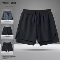 夏季新款冰爽透气吸汗速干短裤男女同款田径跑步运动短裤篮球健身