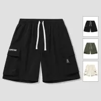 夏季新款工装短裤男潮牌冰丝外穿休闲裤宽松百搭直筒男士五分裤子