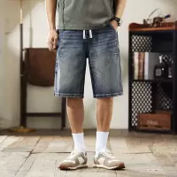 夏季新款牛仔男士短裤美式潮牌复古百搭显瘦休闲中裤子宽松五分裤