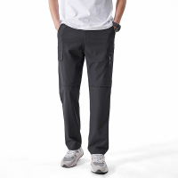 夏季新款男士青少年多口袋直筒百搭休闲运动户外透气速干男长裤子