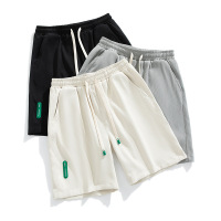 夏季薄款竖条冰感短裤日系纯色潮百搭运动休闲裤大码男装五分裤男