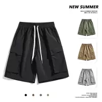 男士夏季新款大码工装短裤男潮牌加肥加大胖子中裤休闲宽松五分裤
