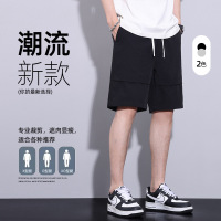 男装休闲短裤男生夏季宽松休闲五分裤纯色卫裤直筒运动短裤子