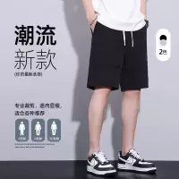 男装休闲短裤男生夏季宽松休闲五分裤纯色卫裤直筒运动短裤子