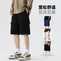 男装新款工装休闲短裤男夏季新款男士运动美式中裤男生纯棉五分裤