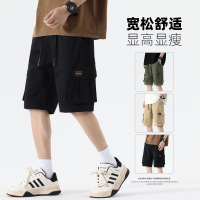 纯棉工装短裤男士夏季新款美式潮牌宽松休闲百搭运动五分裤子男生