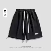 运动裤短裤男宽松休闲裤子舒适五分裤跑步短裤纯色沙滩裤潮流男装