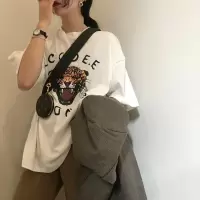 夏季新款韩版女装短袖T恤女学生情侣圆领宽松衣服女上衣