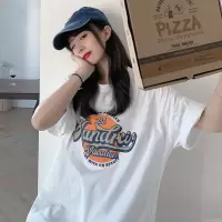 宽松韩国女装大码情侣装闺蜜装打底衫女夏休闲短袖T恤女